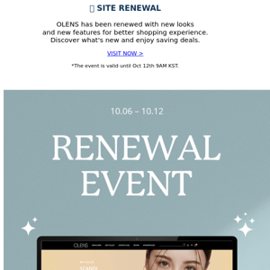 [Renewal Event] Experience new OLENS looks 👀 