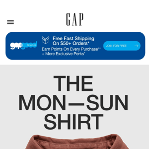 THE MON–SUN SHIRT