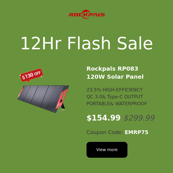 Don't Miss This 12Hr Deals👉Get Your Solar Panel With Lowest Price