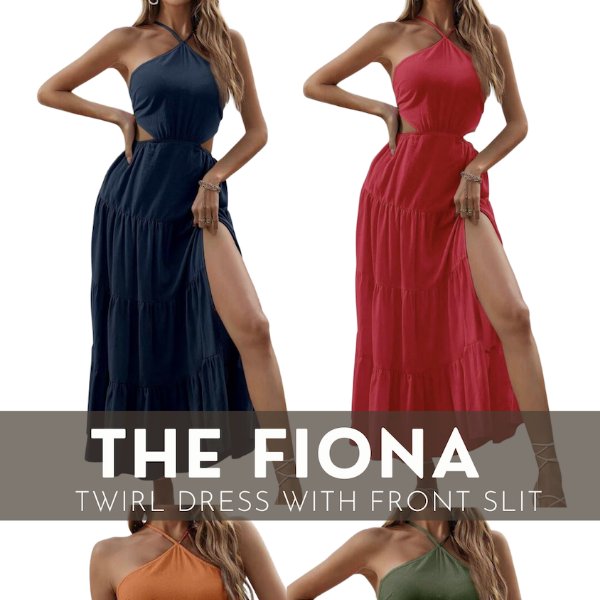 THE FIONA DRESS WITH FRONT SLIT [PRE ORDER]