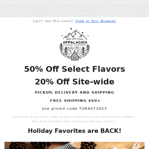 🍪  Up to 50% OFF Shipping Orders - NEW Holiday Flavors & more!