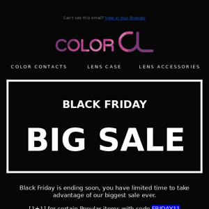 BLACK FRIDAY – The biggest sales of the year 🖤            COLORCL