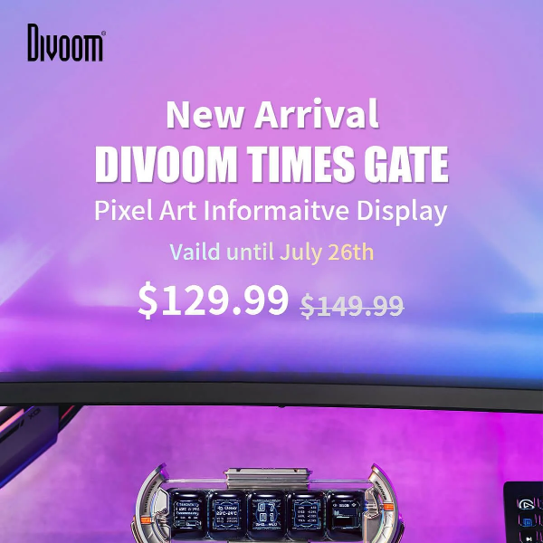 New Arrival---Divoom Times Gate! Let's explore the fun of pixel art  informative display - Divoom International