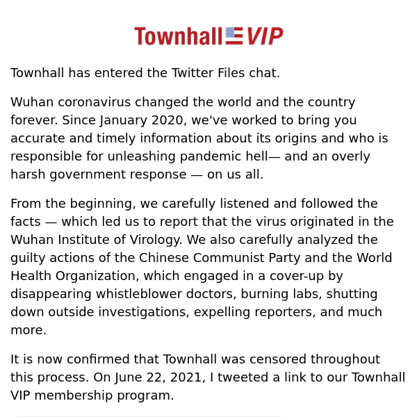 How Townhall Gets Censored