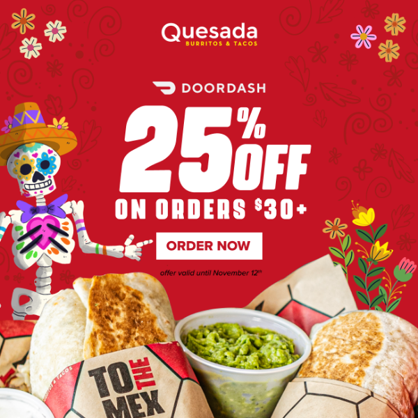 Open for an Exclusive 25% DoorDash Treat! 💀🌸