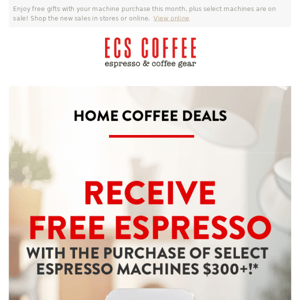 New Espresso Machine Specials ☕