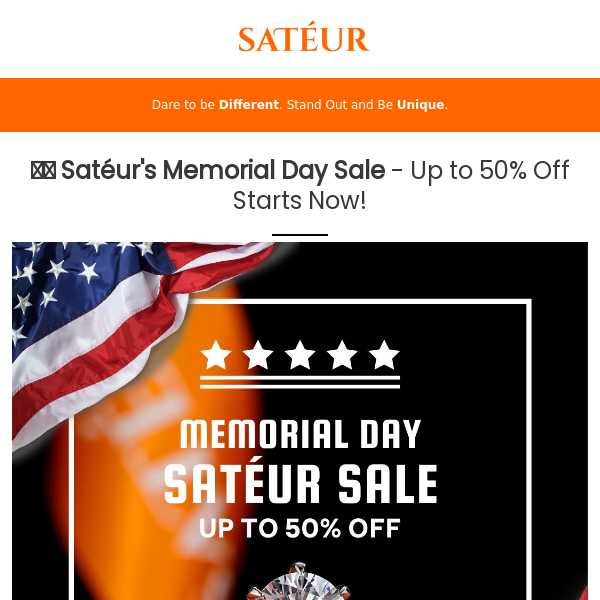 🇺🇸 Satéur's Memorial Day Sale - Up to 50% Off Starts Now!