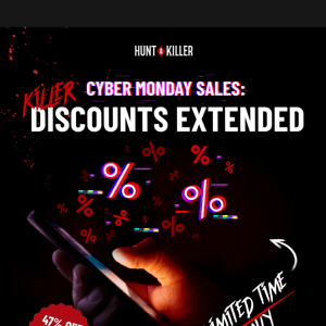 SALES EXTENDED: Cyber Monday Deals