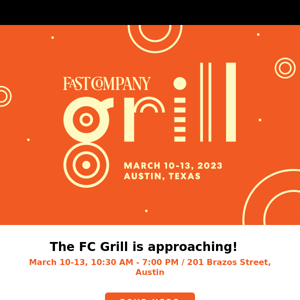 [Reserve Your Spot] Fast Company Grill