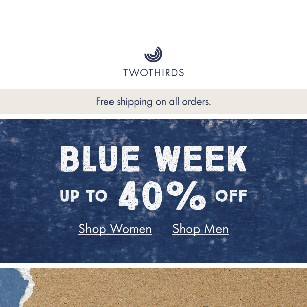 Blue Week: 40% OFF + Extra 15% OFF Knits