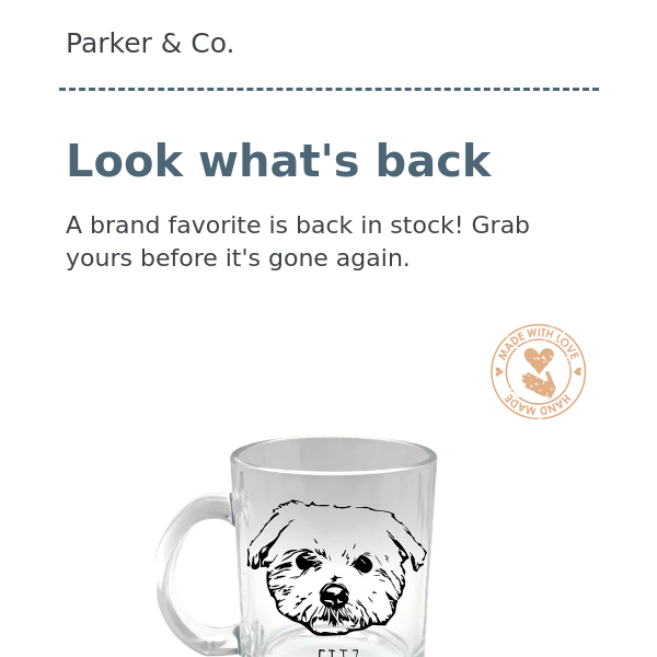 Cusom Pet Clear mugs are back!
