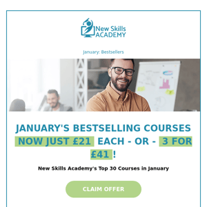 January's Bestsellinng Courses now just £21!