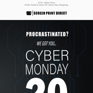 Cyber Monday: 20% Off SITEWIDE