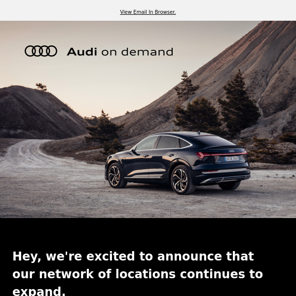 Audi on demand continues to grow!