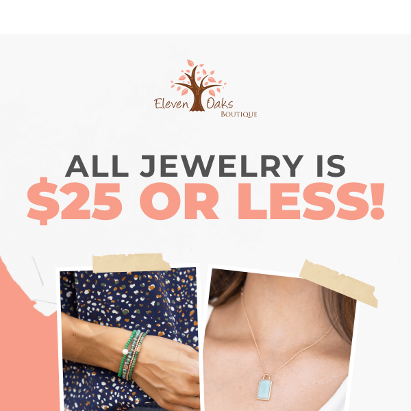 All of our jewelry is on sale?! 😮