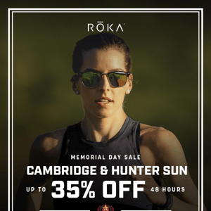 Up to 35% off all Cambridge and Hunter sunglasses