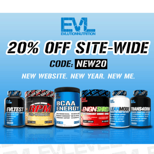 Last Chance: 20% Off ALL EVL Products