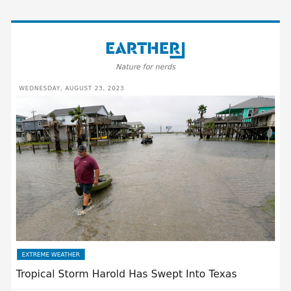 Tropical Storm Harold Has Swept Into Texas