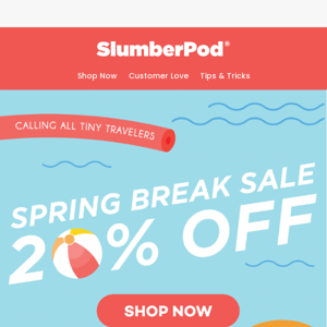 Don't miss out! Save 20% on SlumberPod 🌙