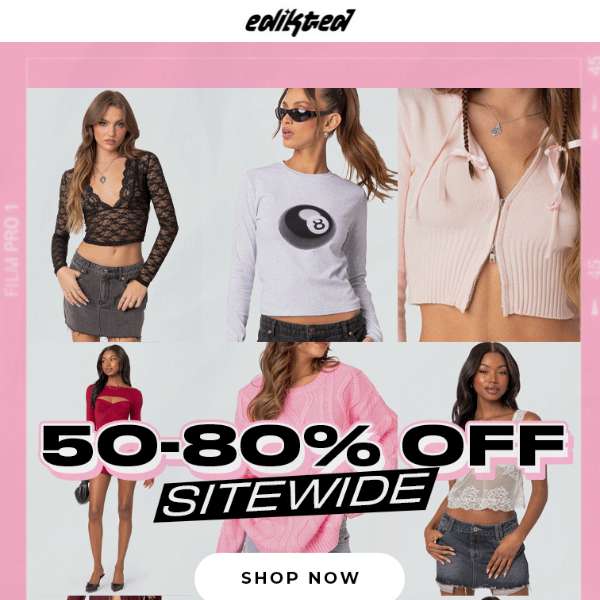 50-80% OFF SITEWIDE ALERT 🚨