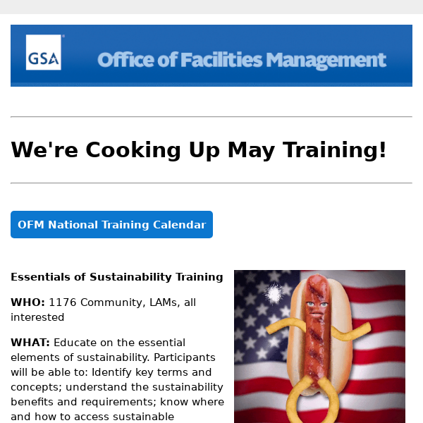 National Training Program Monthly Newsletter, May 2023