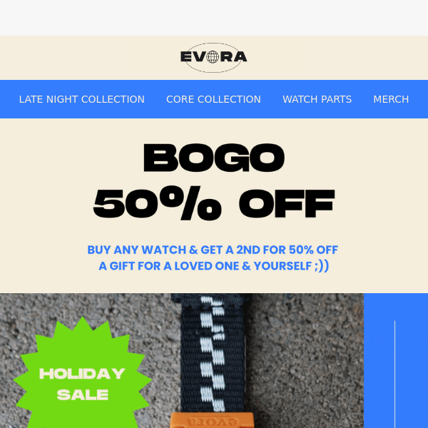 BOGO: Buy 1 Get 1 50% OFF