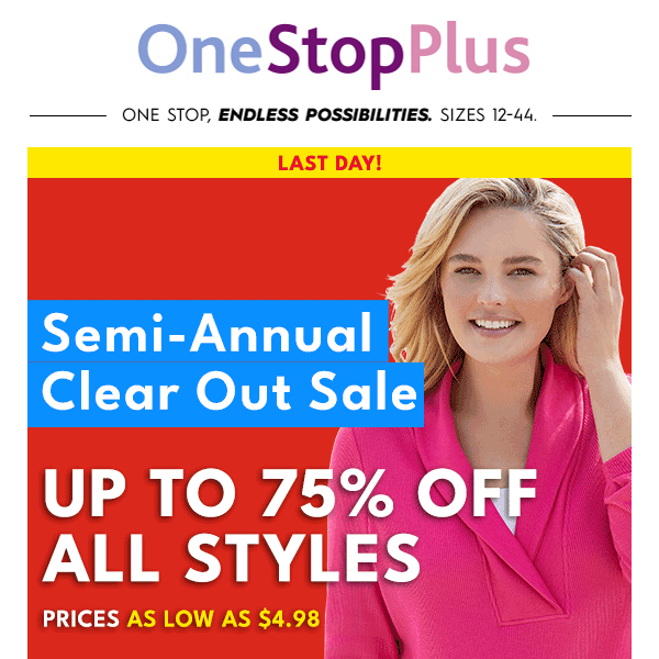 RE: Only HOURS left to save on styles as low as $4.98