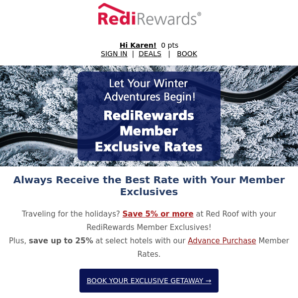 Red Roof, Unlock Your December Member Exclusives Now