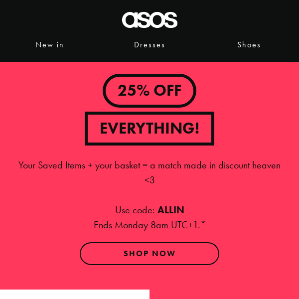 25% off everything! 👏