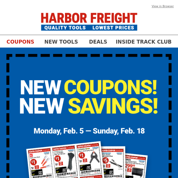 COUPON DEALS on our Top-Selling Items! - Harbor Freight