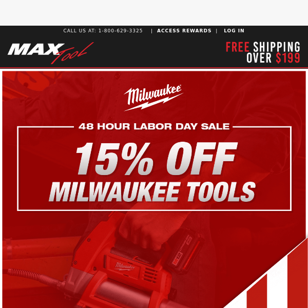 Last Day: 15% Off Milwaukee Tools!