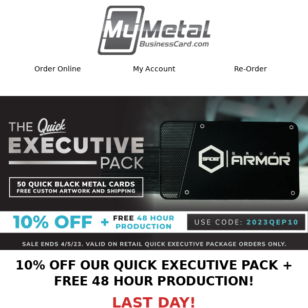 LAST CALL! Free 48-hour Production for Quick Executive Pack