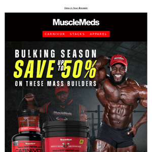 Save Up To 50% Off On Mass Builders 💪