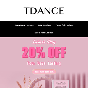 Lashes day sale, up to 20% off 💞