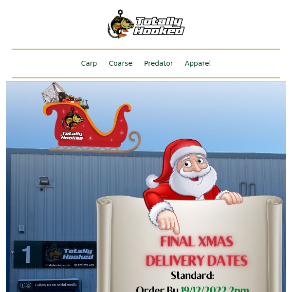 🎄Hi Totally Hooked. Check Our Christmas Delivery Dates and Offers! 🎄