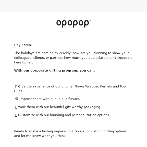 Corporate Gifting made Easy + Delicious with Opopop