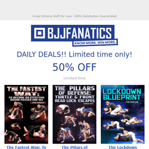 50% Off John Danaher, Gordon Ryan, Tom DeBlass, Garry Tonon and MORE