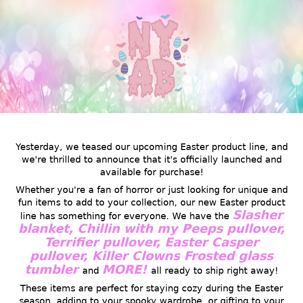 Just Launched! New Easter Product Line Available Now