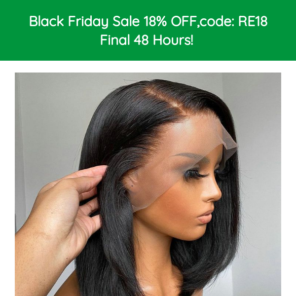 100% human hair on sale 🔥 18% OFF