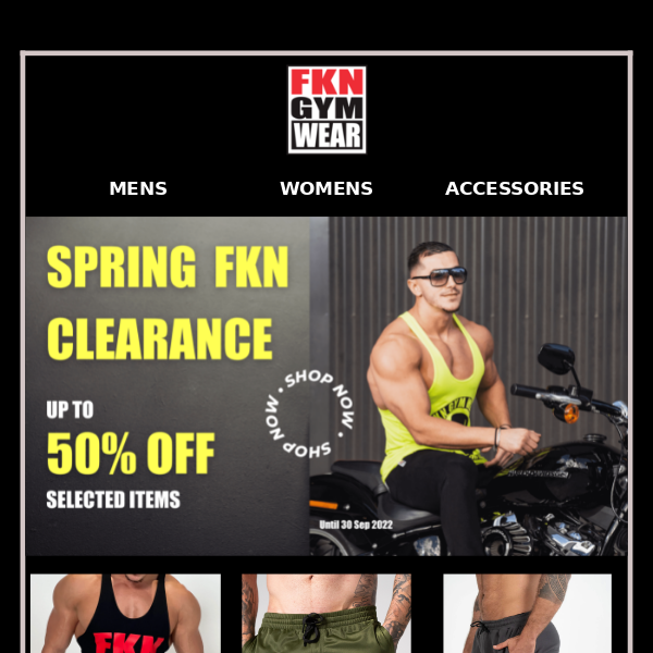 SPRING FKN CLEARANCE ON NOW!