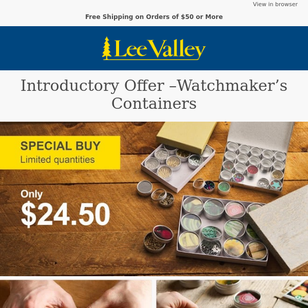 Introductory Offer – Set of Watchmaker’s Containers for $24.50