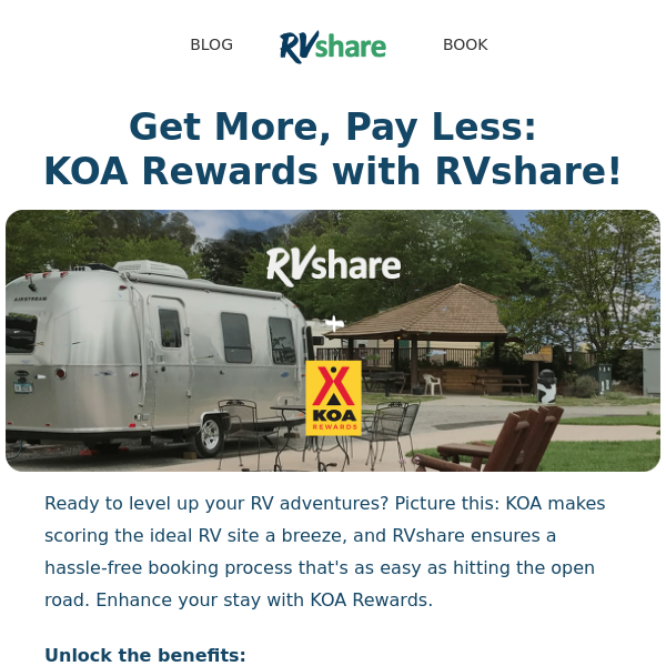 Fuel Your RV Excitement with Special Savings from KOA and RVshare