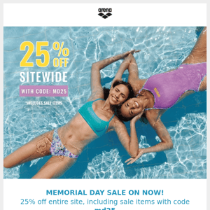 Time to save: 25% off sitewide is on