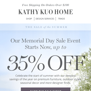 Up to 35% OFF Memorial Day Savings Are Here ☀️ 😍