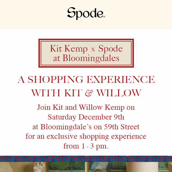 Meet Kit Kemp at Bloomingdales 59th St, NYC