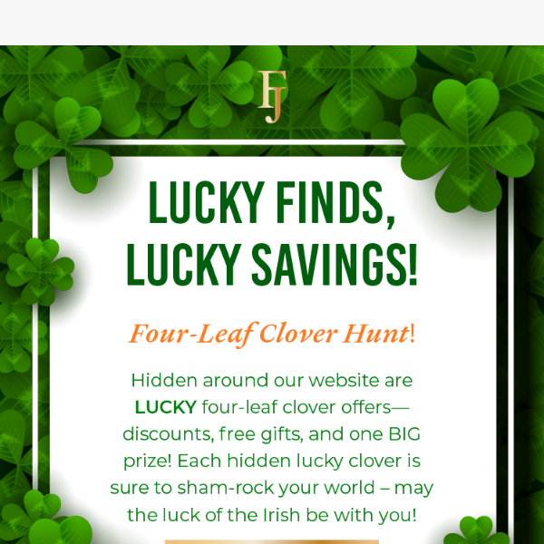 🍀 Hurry! Four Leaf Clover Hunt Ends Tomorrow