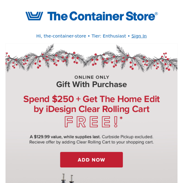 Your Shopping Cart, The Container Store