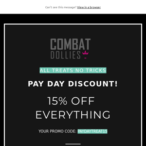 Pay Day discount!!! 15% off EVERYTHING