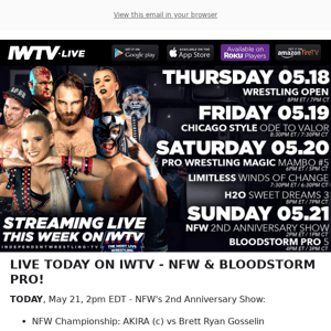 TONIGHT on IWTV - NFW & Bloodstorm Pro!