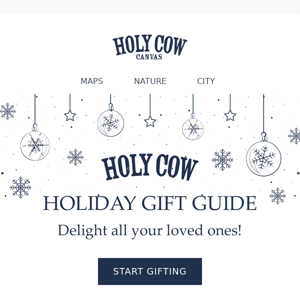 Holy Cow! Our Holiday Gift Guide is HERE 🎄
